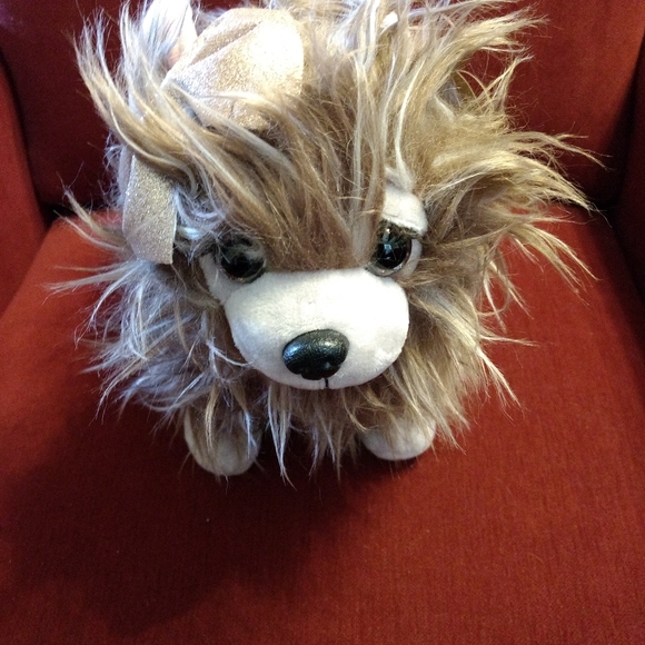 The Petting Zoo Holiday Yorkie "Chestnut" Dog Plush 12" Brown - Picture 7 of 10